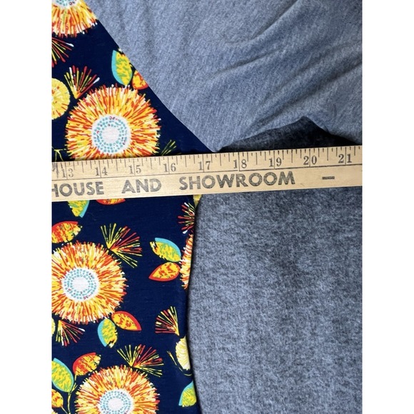 Lularoe Womens Julia Dress Pencil Raglan Sleeves Floral Fireworks Size S Small - Picture 8 of 14